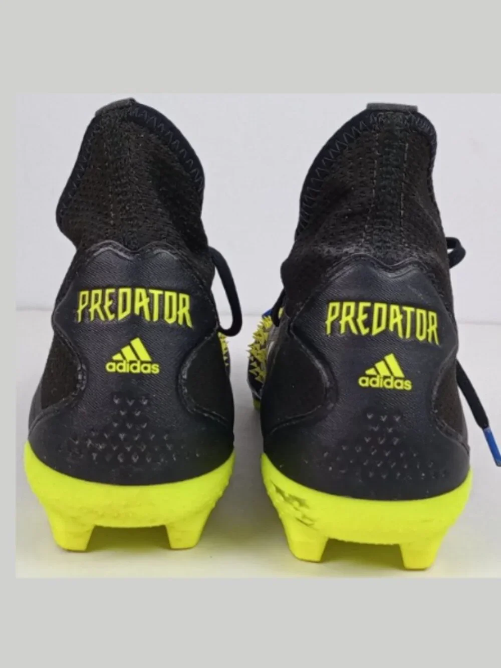 Adidas‎ Mens 11 Predator Demonskin Neon Green Blue Black Football Soccer Cleats